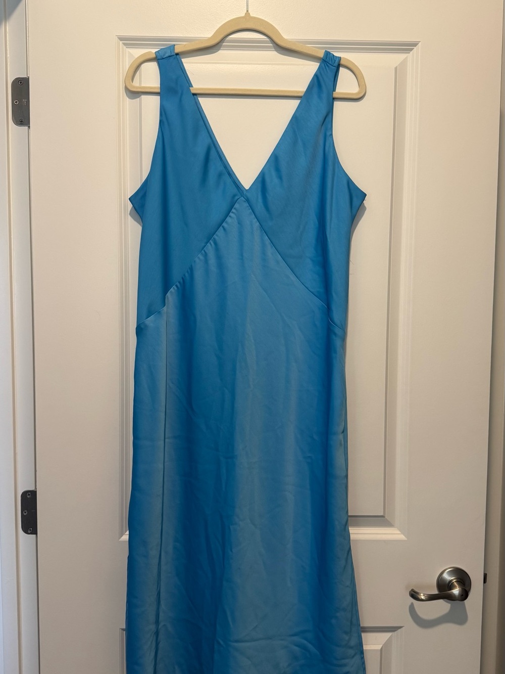 a new day Sky Blue V-Neck Sleeveless Maxi Dress
